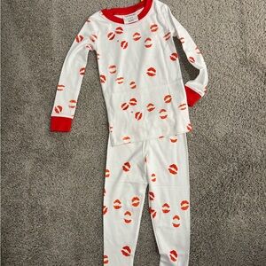 Kids Red and White Pajama Set
